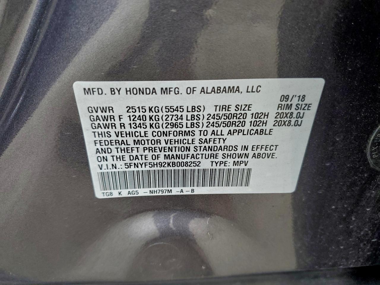 Honda Pilot Touring Image 10