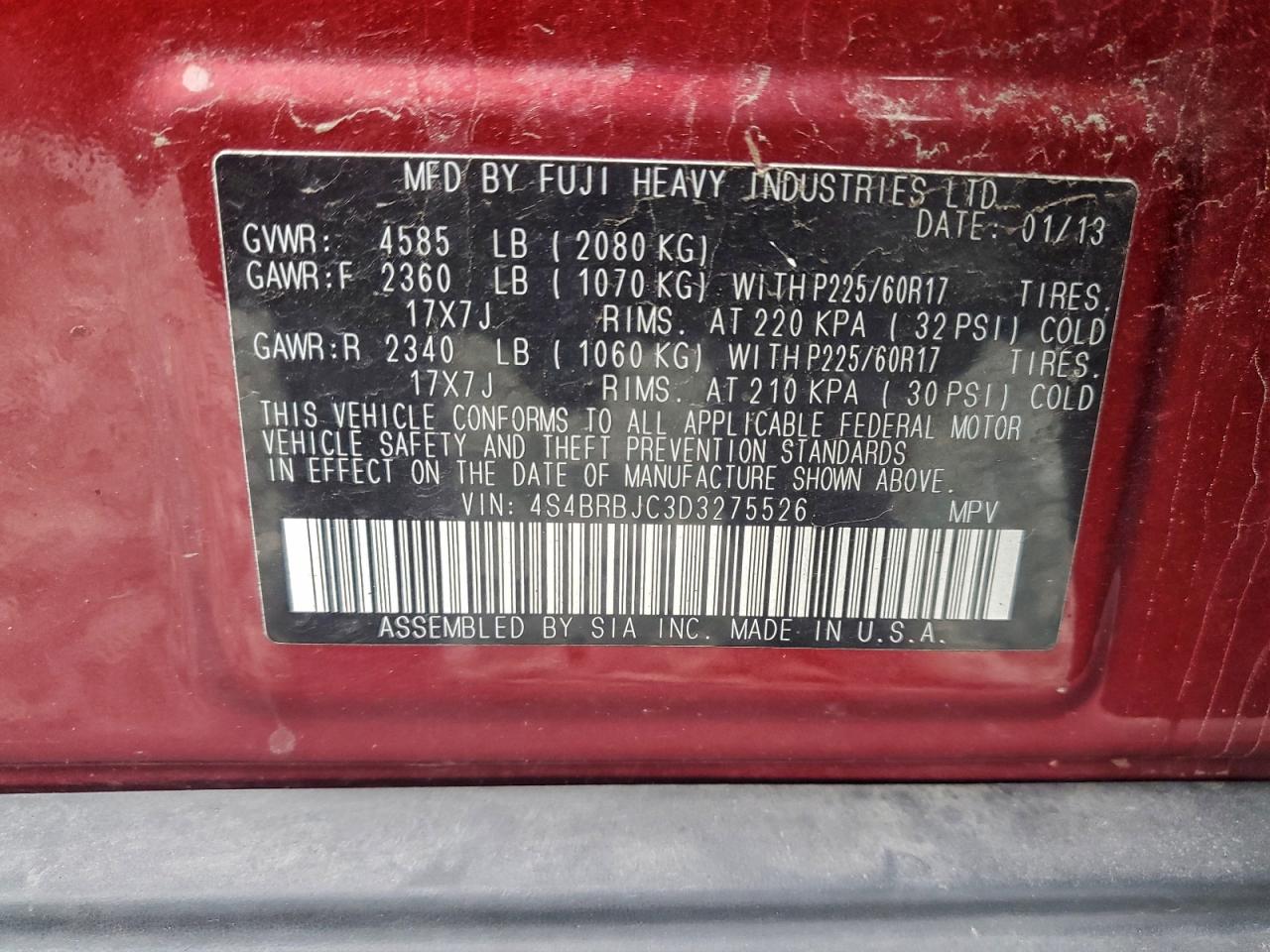 Subaru Outback 2.5i Limited Image 13